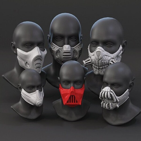 Collection of 3D Mask STL Files – Become Darth Vader, Bane, & More – Perfect for Cosplay Enthusiasts and Unique Gift Ideas