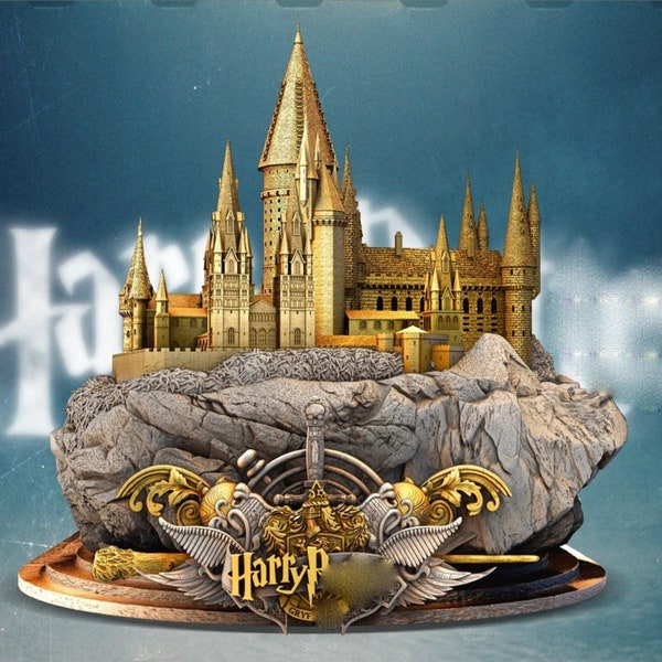 Harry P Hogwarts Castle 3D Print STL | Intricate 3D Model