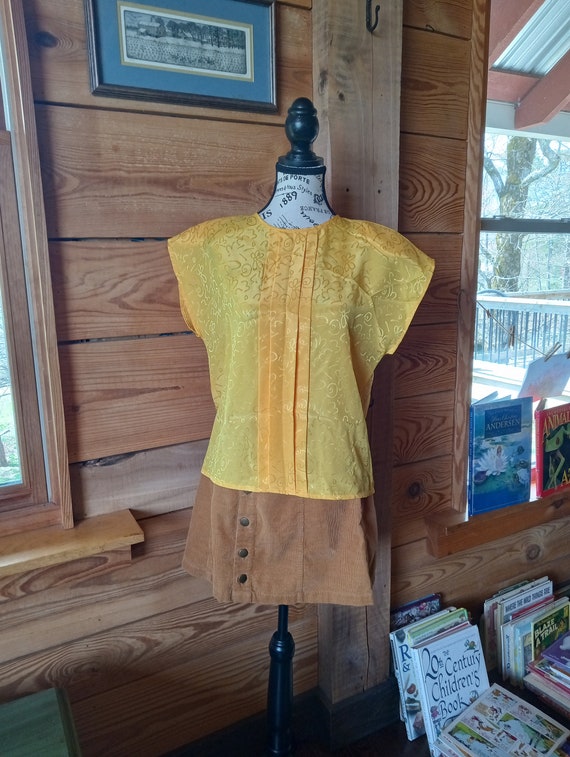 Laura and Jayne Vintage 80s Yellow Blouse