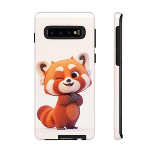 かわいいレッサーパンダの携帯ケース。丈夫でスタイリッシュな保護力。動物愛好家へのギフト。野生動物愛好家のためのユニークなデザイン。