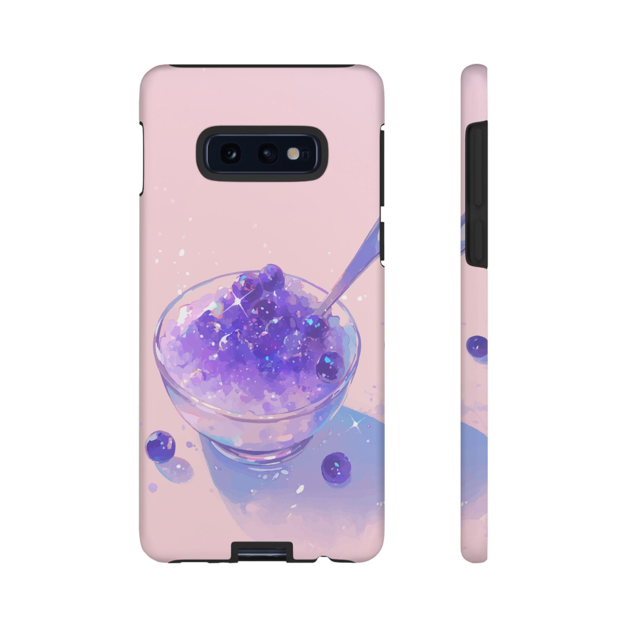 Custom Art Phone Case With Purple Berry Parfait Illustration on Pink  Background Durable Hard Shell Cute Dessert Phone Case Protection - Etsy