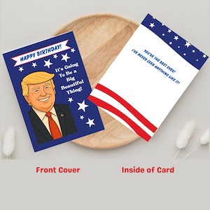 Donald Trump Birthday Card, Funny Trump Birthday Card, Big Beautiful Thing, MAGA Birthday, Trump Political Humor Card, Physical Product