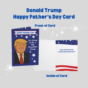 Funny Donald Trump Fathers Day Card, Big Beautiful Thing, Political Humor Dad Card, Republican Gift for Dad, Digital Download