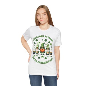 Everyone is Irish on St Patricks Day Unisex Tee - Irish Ireland Clover Paddy Tshirt, Lucky Green Shirt, Beer, Celebration Apparel