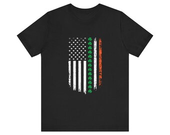 アイルランド系アメリカ人の国旗Tシャツ - セントパトリックスデーのクローバーTシャツ