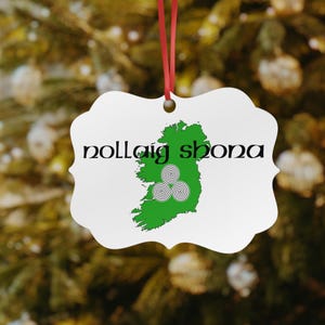 Irish Christmas, Christmas ornament, Irish Christmas ornament, Aluminium Ornaments, Gaelic Christmas, Nollaig Shona, Ireland, Irish, Gaelic