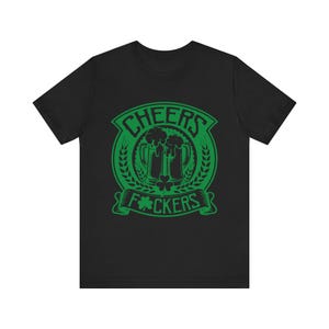 Cheers Feckers St Patricks Day Tee - Irish Clover Unisex T-Shirt