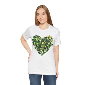 Heart on St Patricks Day Unisex Tee - Irish Ireland Clover Paddy Tshirt, Lucky Green Shirt, Celebration Apparel