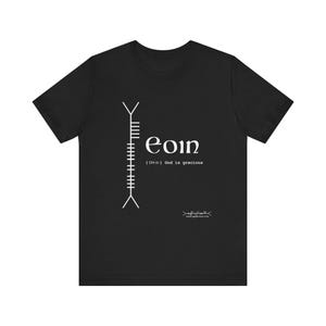 Eoin Name T-Shirt: Irish Ogham Script, Celtic Tee