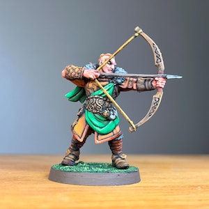 Painted Miniature Northman Viking Fighter Huskarl, Painted Dungeons and Dragons Miniature Pathfinder Miniature, Painted DND, Artisan Guild