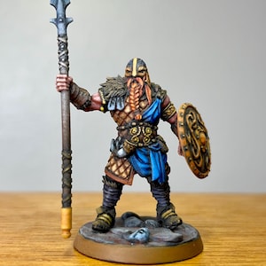 Painted Miniature Northman Viking Fighter, Painted Miniature, Painted Dungeons and Dragons Miniature Pathfinder Miniature, Painted DND