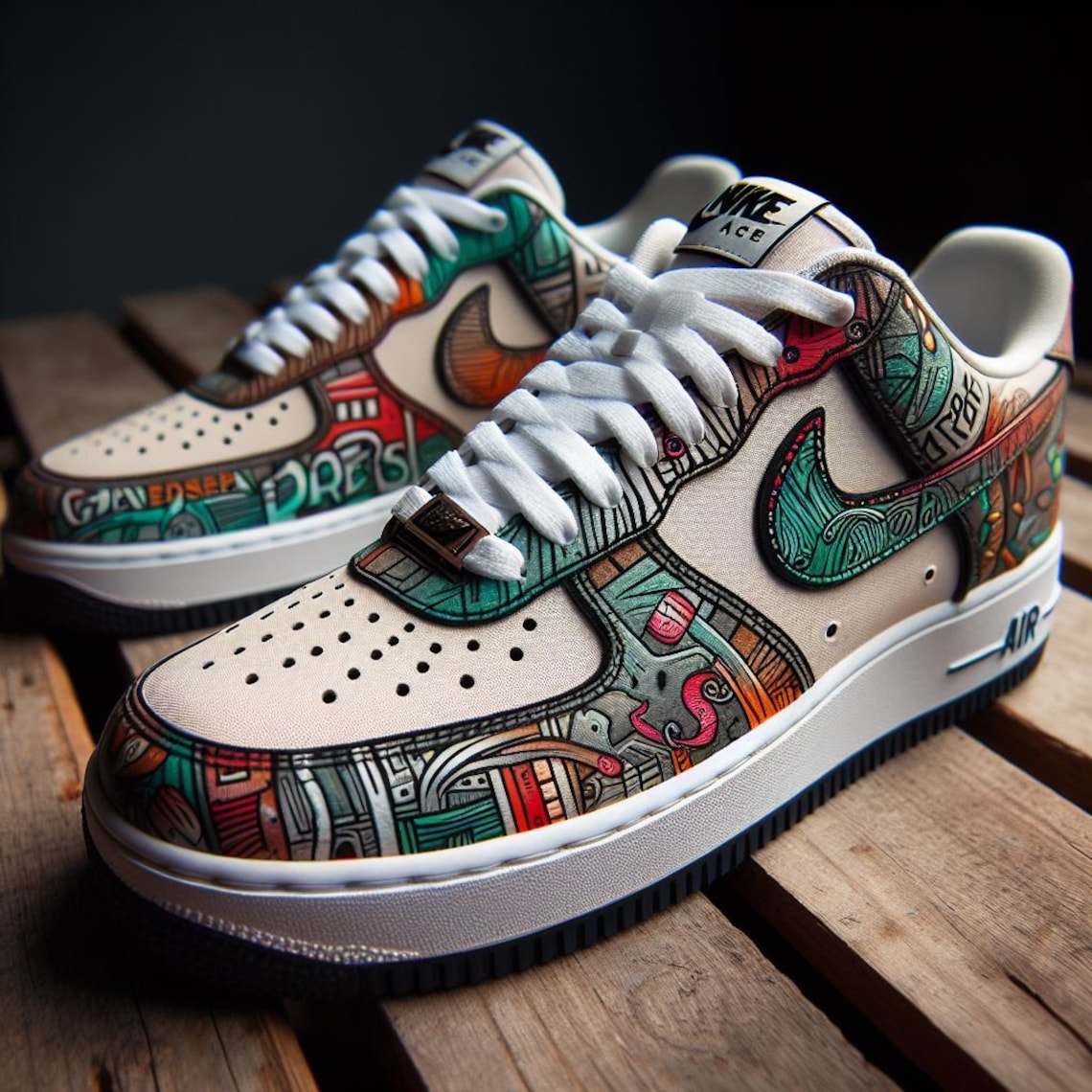 custom designer nike air force 1