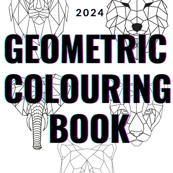 2024 Geometric Coloring Book - Animals