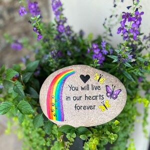 Personalized Pet Memorial Stone: Hand-Painted Dog Remembrance Garden Stone