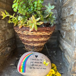 Personalized Pet Memorial Stone: Hand-Painted Garden Decor