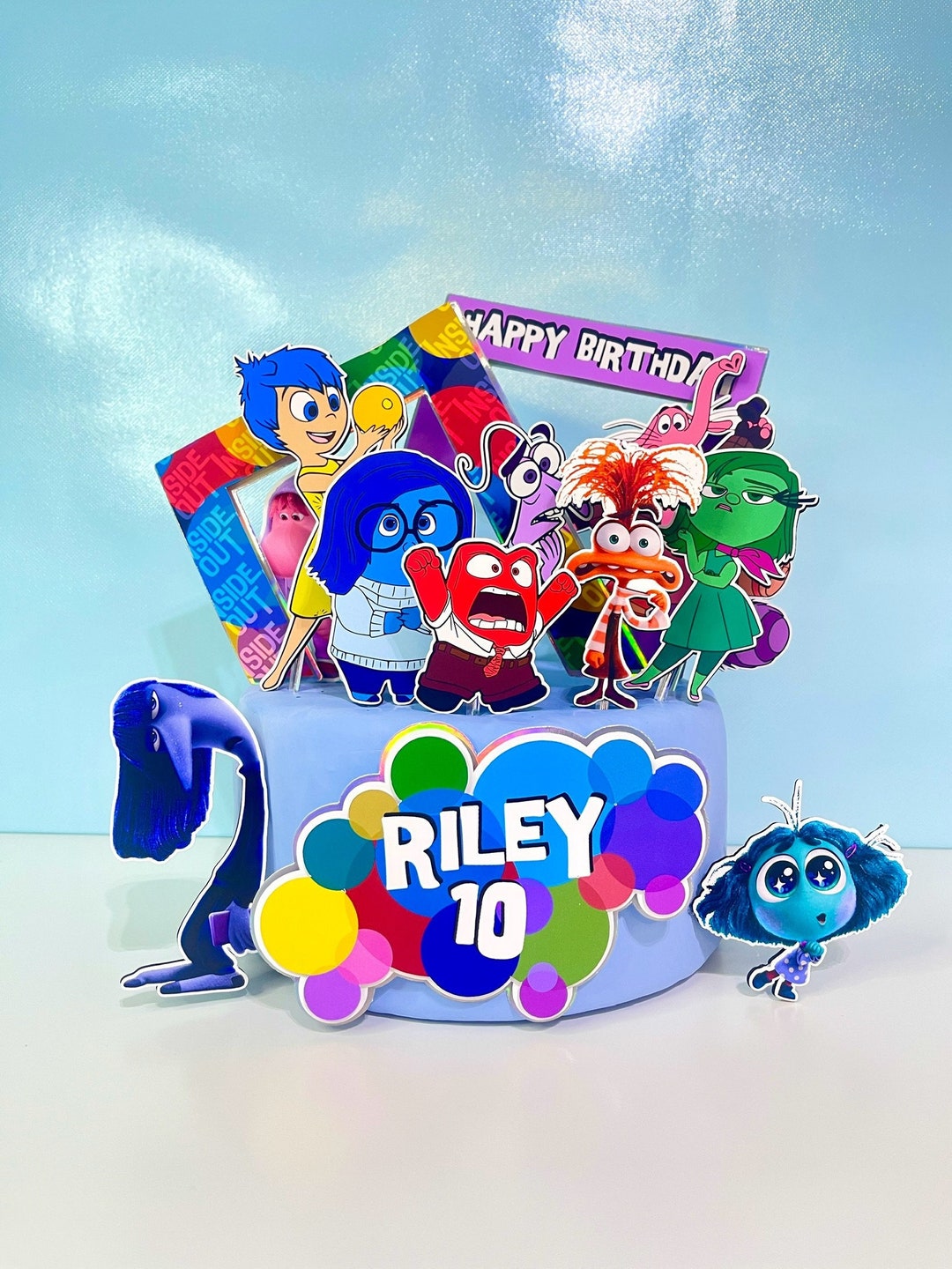 Inside Out Cake Topper Inside Out Cake Decorations Inside Out Party ...