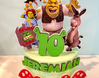 Shrek Cake Topper - Personalized Birthday Decor