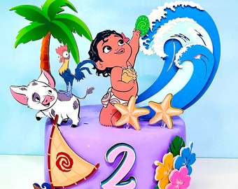 Baby Vaiana Tortendeko: Tortendeko, Kindergeburtstag, Tortendeko, Name & Alter