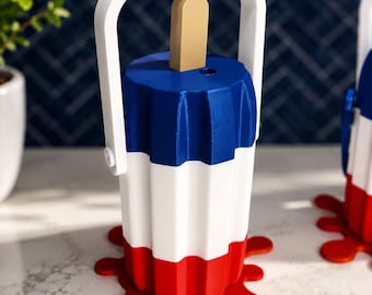 Portabevande termico Bomb Pop Popsicle, porta lattine da 355 ml, refrigeratore patriottico per bevande, accessorio per feste in piscina del 4 luglio