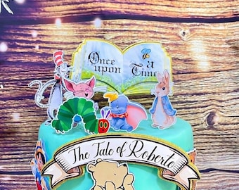 Storybook Character Cake Topper: Personalized Kids Birthday Party Decor