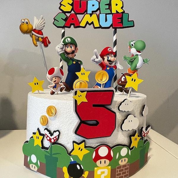 Décoration pour gâteau personnalisée Mario