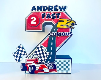 Two Fast Birthday - Two Fast Birthday Decoration - Two Fast Two Curious - Two Fast Two Curious Birthday - Two Fast Two Curious 3D-nummer