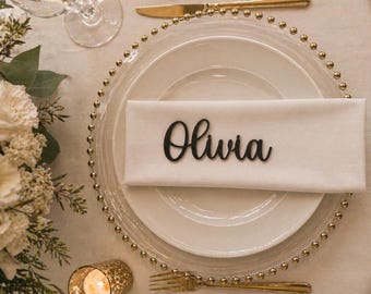 Wedding Place Cards, 3D Printed Custom Name Tags, Personalized Table Names, Script Place Card, Bridal Table Decor, Event Name Signs