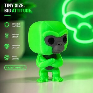 Mini Gorilla Tag Figure - 5 cm Sammler Schreibtisch Buddy - 3D gedrucktes Spielzeug Bild 4