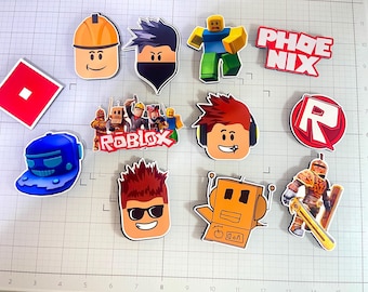 Roblox Cupcake Toppers – Gamer Birthday Party Decor – Video Game Cupcake Picks – Set of 12 Roblox Characters