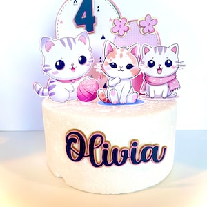 Kitty Cake Topper - Cats Party