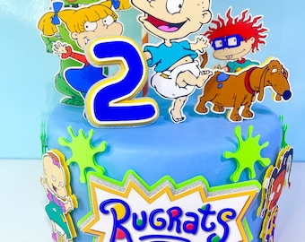 Rugrats Cake Topper: 3D Layered Birthday Party Decoration