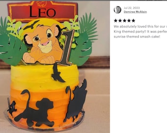 3D Lion King Cake Topper: Customizable Party Decoration