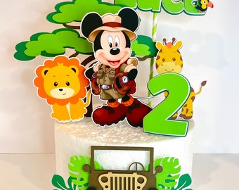 Mickey Safari Cake Topper - Mickey Safari Cake Decoration - Mickey Safari Birthday - Mickey Safari Party - Cake Topper Mickey Safari