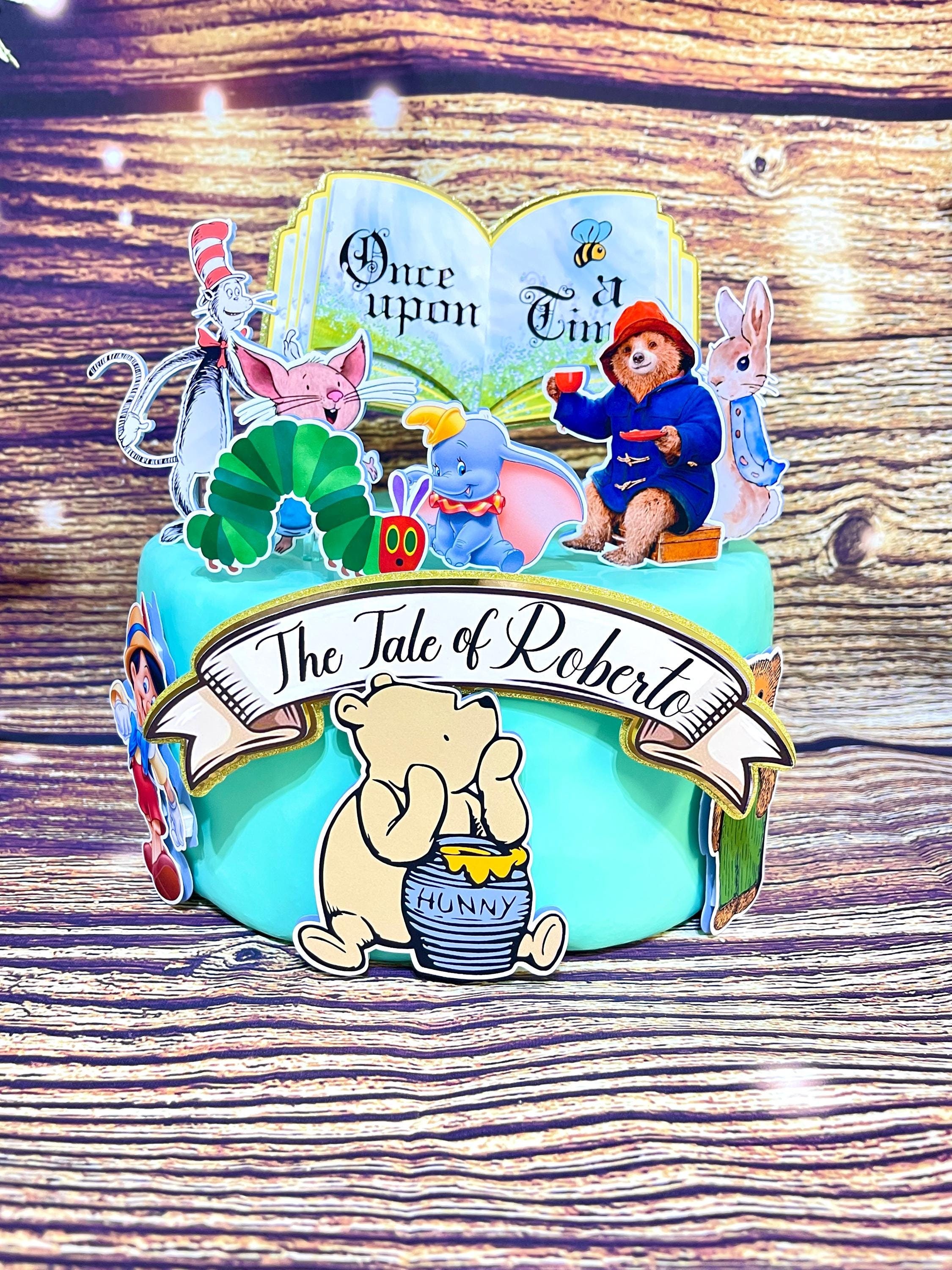 Storybook Character Cake Topper: Personalized Kids Birthday Party Decor