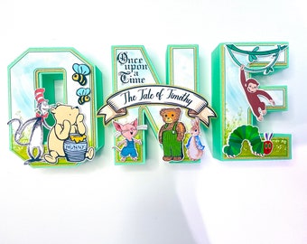 3D Storybook Letters: Custom Party Decor, Baby Shower Centerpiece