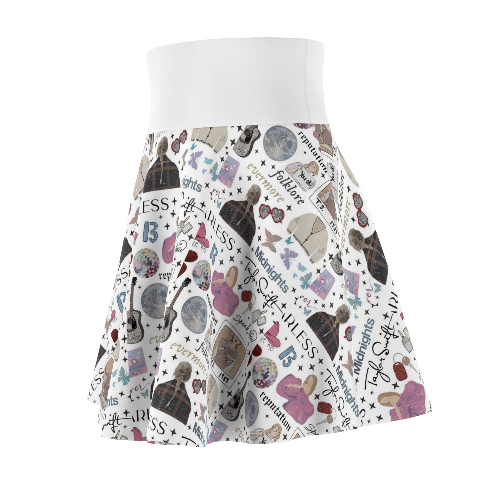 Diagonal Stripes - Inspired By Taylor Swift - Sustainably Made Skater Skirt main image 1