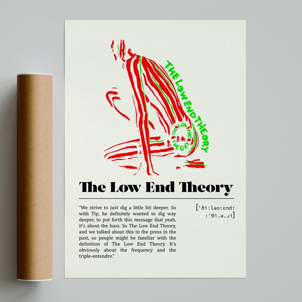 A Tribe Called Quest Posters | The Low End Theory Poster | Minimalist Music Poster | Vintage Retro Art Print | Custom Poster | Wall Art