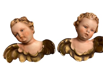 Juego antiguo de querubines de porcelana de Goebel, Alemania Occidental