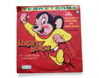 Vintage 78-toeren kinderplaat | Verhalenboekvinyl voor kinderen | Retro geïllustreerd label | Kinderkamerdecoratie | Verzamelalbum