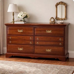 Solid Wood Double Dresser - Etsy