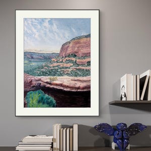 Devil&#39;s Bridge Sedona, Watercolor Painting, Fine Art Print,  Desert Nature Fine Art, Arizona Landscape Decor