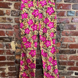 vintage vibrant floral Escada pants