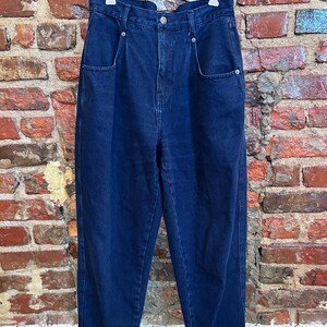 Vintage jaren 90 donkere wassing high waisted jeans