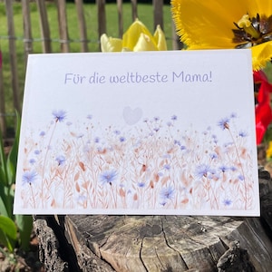 Wunderschöne Karte zum Muttertag | Postkarte A6 | Handlettering Watercolor | Muttertagskarte Geschenk Mama Geburtstagskarte Mama Geburtstag