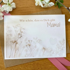 Wunderschöne Karte zum Muttertag | Postkarte A6 | Handlettering Floral | Muttertagskarte Geschenk Mama Geburtstagskarte Mama Geburtstag
