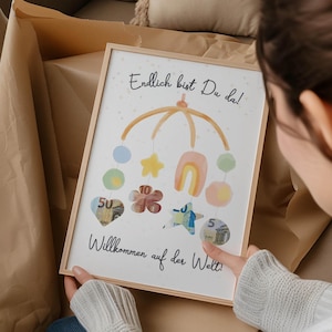 Digital cash gift for birth | DIY cash gift for baby | Cash gift for birth PDF | Cash gift for birth template | DIY gift for birth