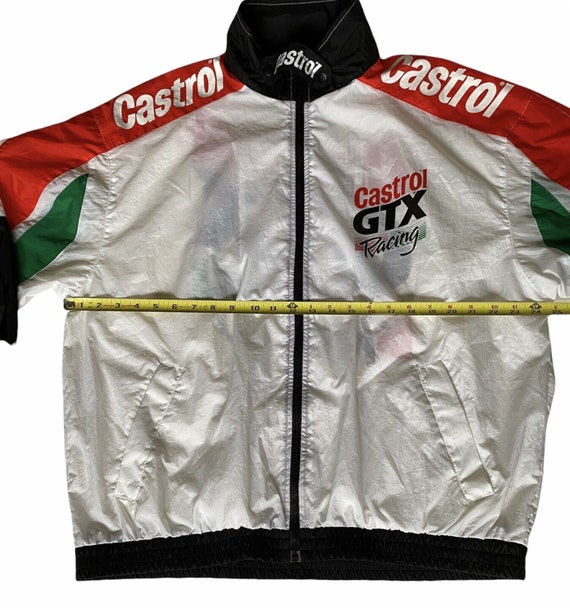 VTG Castrol GTX Drag Racing Mens XL Full Zip Ligh… - image 3