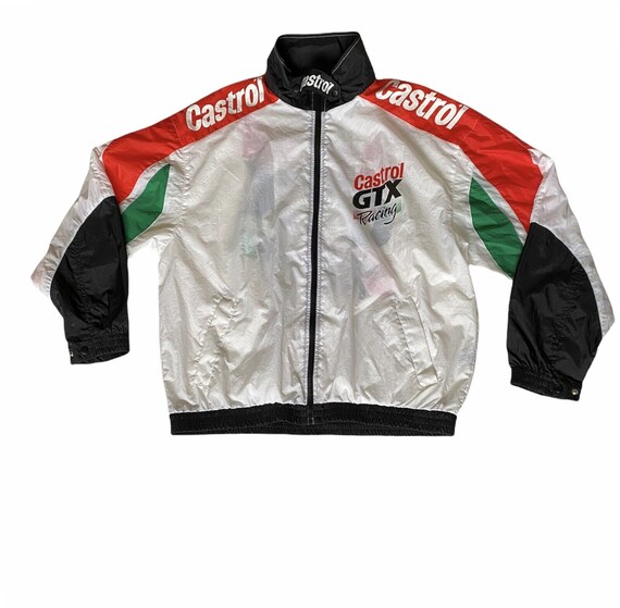 VTG Castrol GTX Drag Racing Mens XL Full Zip Ligh… - image 1