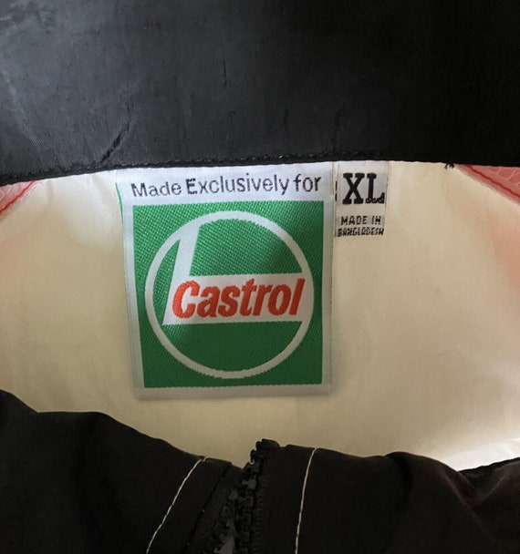 VTG Castrol GTX Drag Racing Mens XL Full Zip Ligh… - image 4