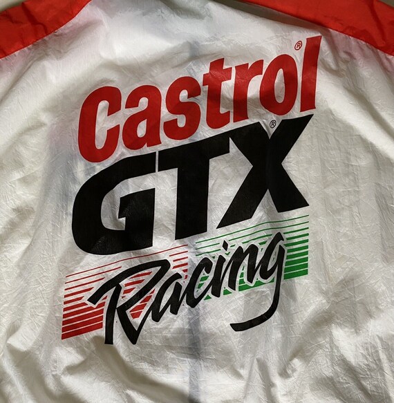 VTG Castrol GTX Drag Racing Mens XL Full Zip Ligh… - image 5